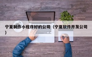 咸阳宁夏制作小程序好的公司（宁夏软件开发公司）